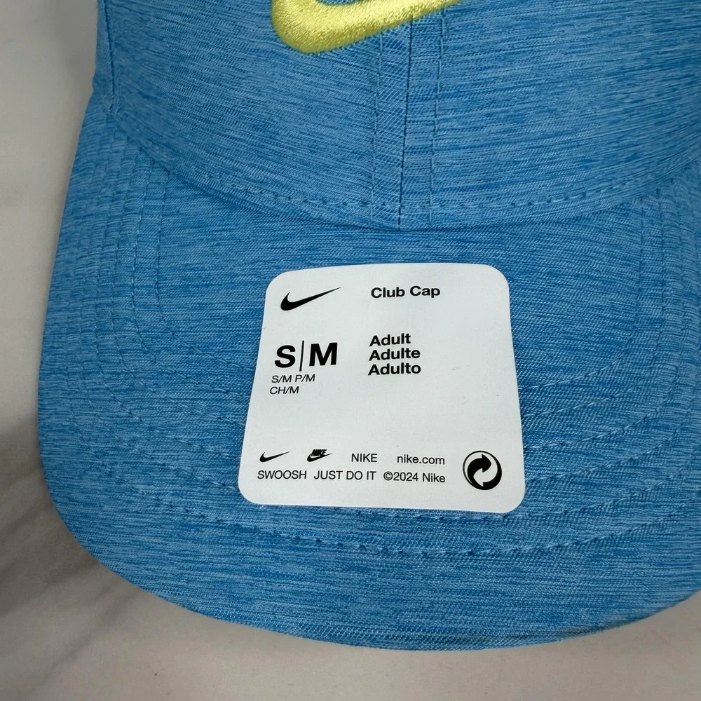 Nike Hat Cap Strap Back Mens S/M Blue Dri-FIT Club Cap Training Unisex‎